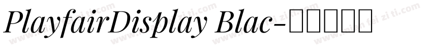 PlayfairDisplay Blac字体转换